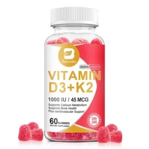 BEWORTHS 60PCS Vitamin D3+K2 Gummies 1000 IU