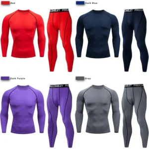 2pcs Men Compression Sportswear Suit