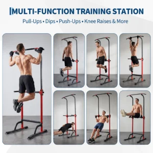 Heavy Duty Pull Up Dip Station for Home Gym - 330LBS