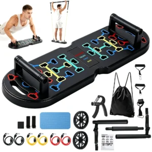20 in 1 Portable Home Gym Workout Set Foldable Push Up Board